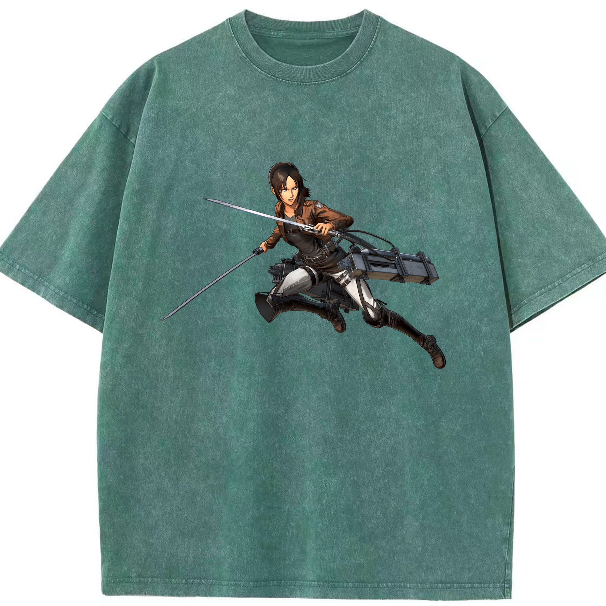 （画像用） 進撃の巨人 Attack on Titan 綿100% ヴィンテージ風 半袖Tシャツ（フロントプリント）